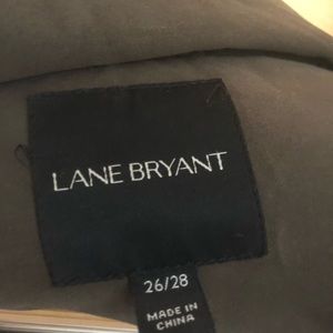 Green coat with blue faux fur